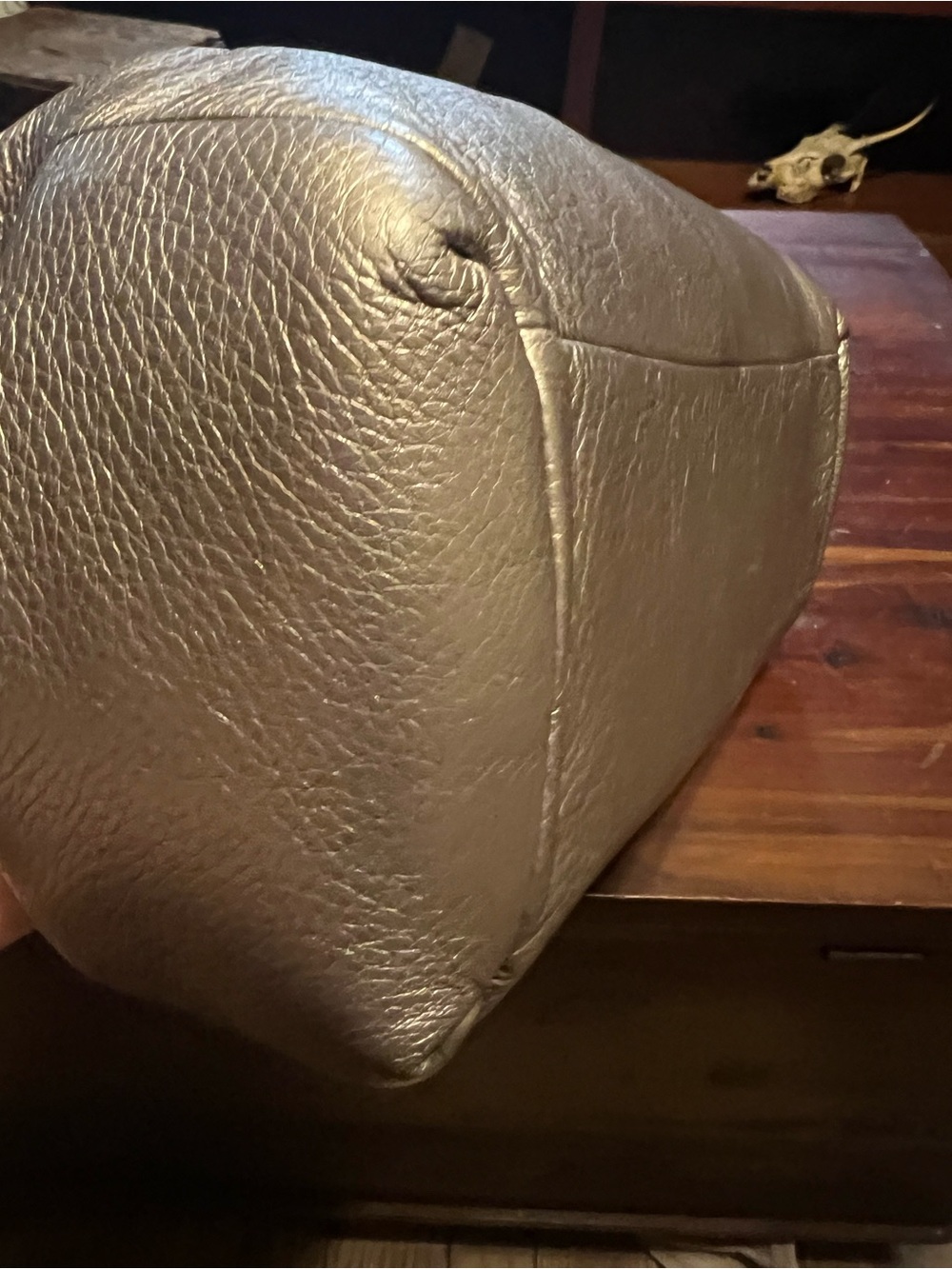 Coach Metallic Gold Leather Shoulder Bag - Picture 5 of 8